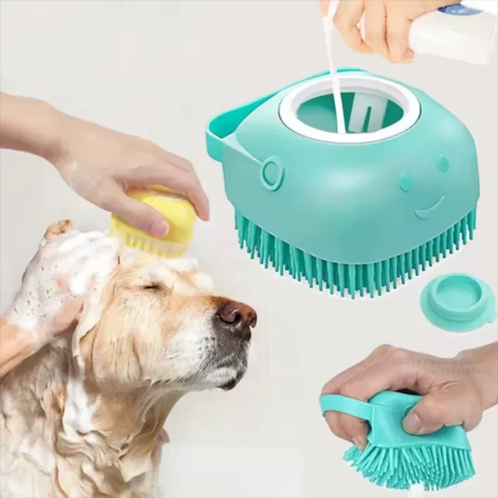 Pet Supplies Nz - 실리콘 목욕 마사지 브러쉬 다기능 그루밍