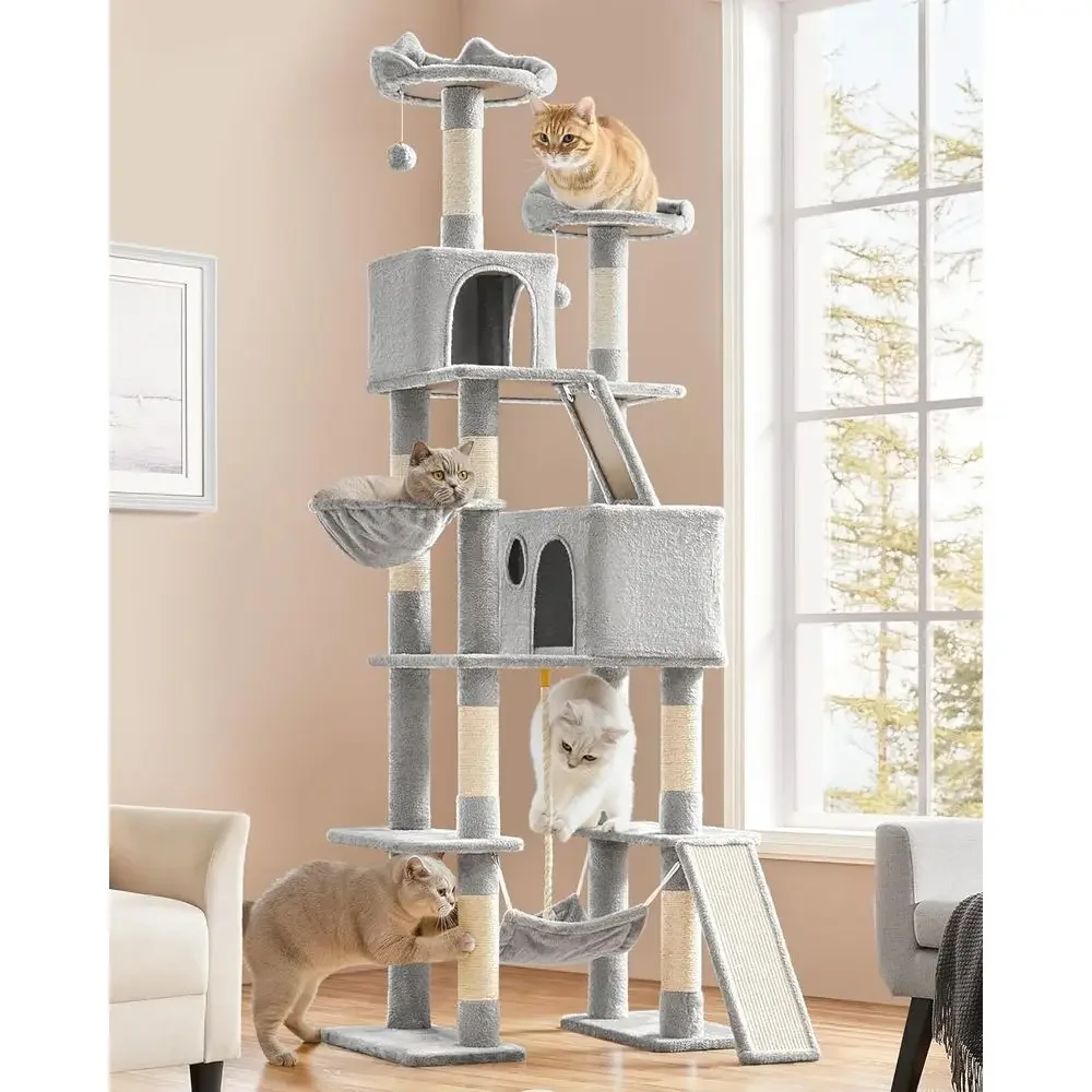Cat Scratching Post - 82.5 대형 고양이 타워, 해먹, 2단