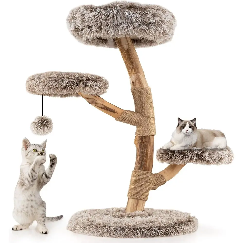 Cat Scratching Post - 다층형 원목 캣타워 (스크래칭 포스트, 아늑한