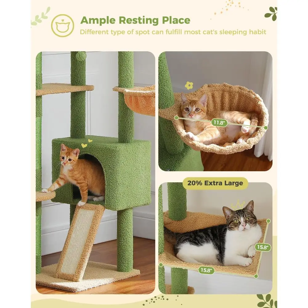 조절 가능한 높이의 고양이 타워, 콘도, 해먹, 스크래 - Cat Scratching Post 리뷰 및 가격