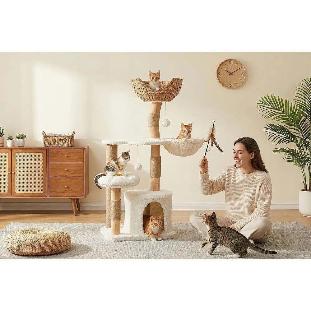 48.5 대형 원목 캣타워 (콘도, 해먹, 스크래칭 포 - Cat Scratching Post 리뷰 및 가격
