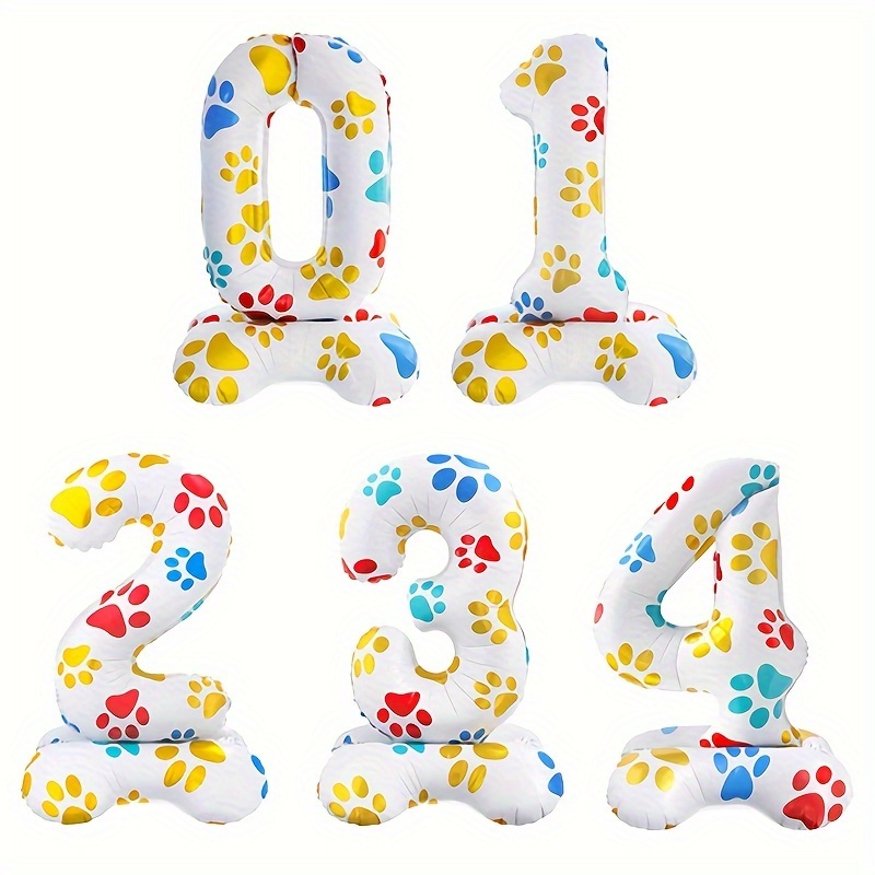 1개 16인치 흰색 스탠딩 숫자 풍선과 강아지 발 모양 - Pet Supplies Nz 리뷰 및 가격