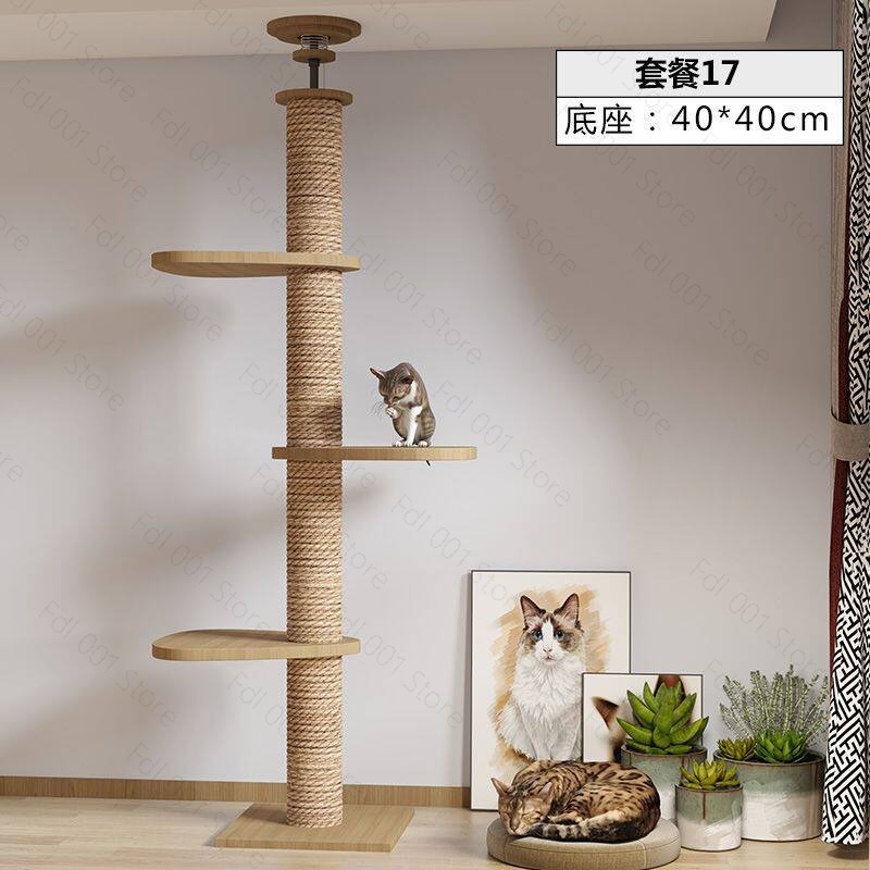 조절 가능한 캣트리 하우스, 천장까지 닿는 다층 캣타워 - Cat Scratching Post 리뷰 및 가격