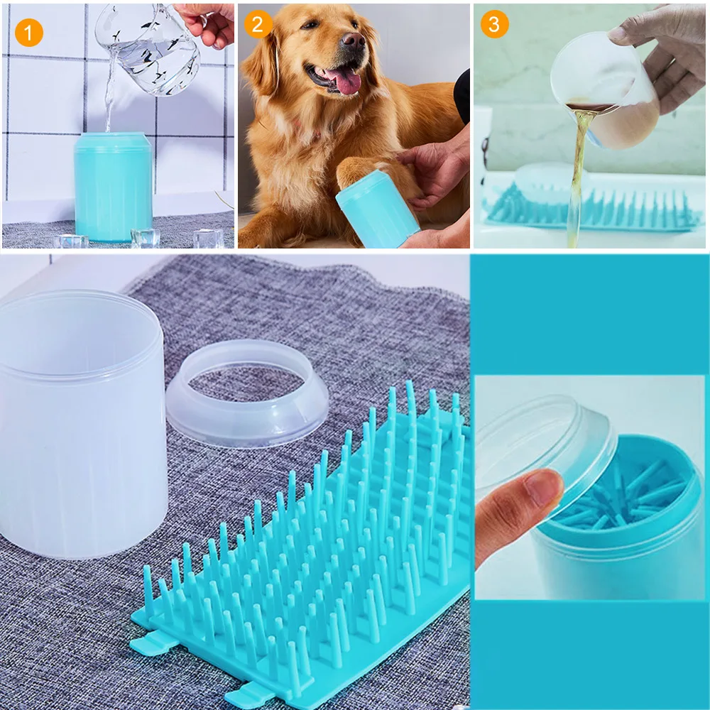 발 플런저 애완 동물 발 클리너 부드러운 실리콘 발 청 - Dog Paw Cleaner 리뷰 및 가격