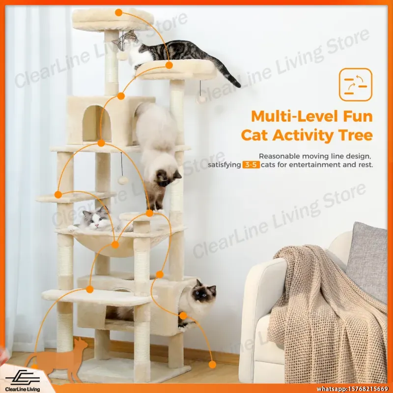 실내 고양이를 위한 대형 캣타워, 사이잘 스크래칭 포스 - Cat Scratching Post 리뷰 및 가격